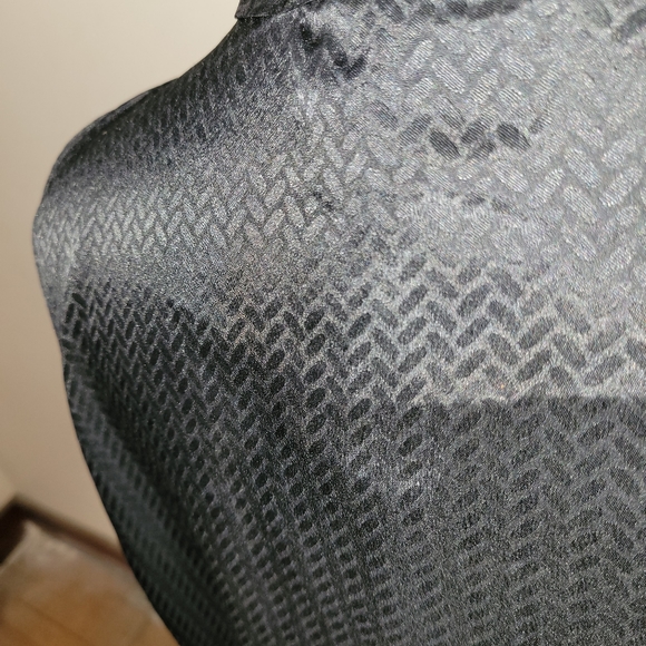 Jet black bow blouse - Picture 6 of 7